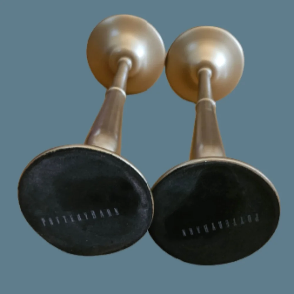 *Pottery Barn Pillar Candleholders - Set Of 2